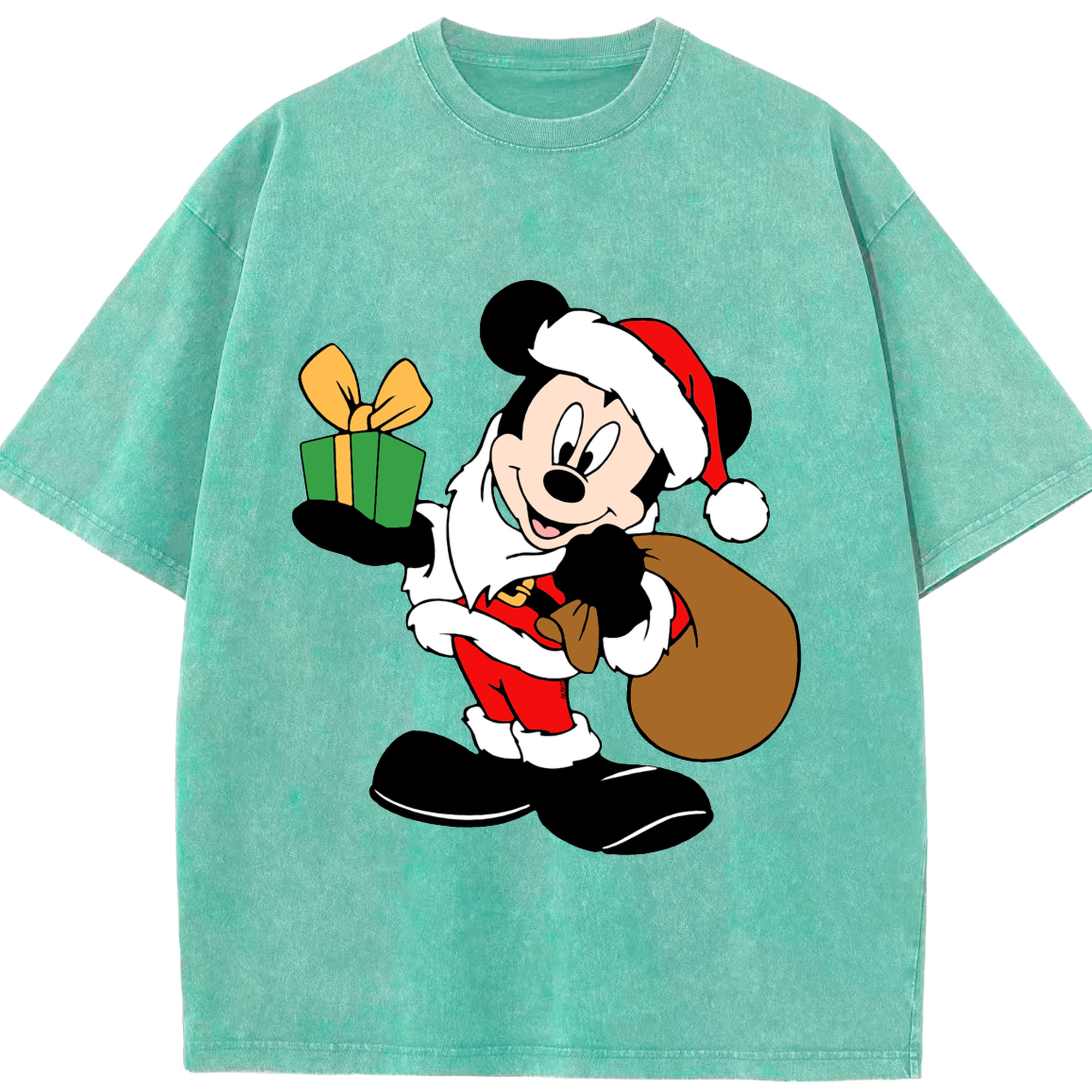 （画像用） ミッキーマウス Mickey Mouse 綿100% ヴィンテージ風 半袖Tシャツ（フロントプリント）